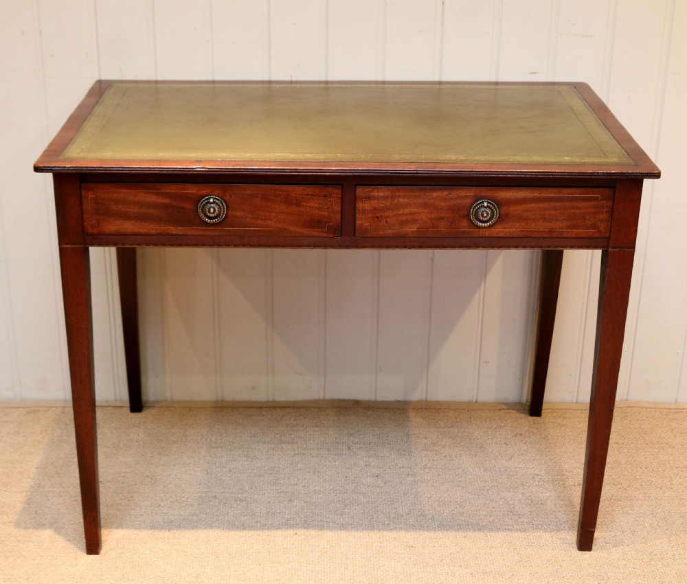Mahogany Two Drawer Writing Desk