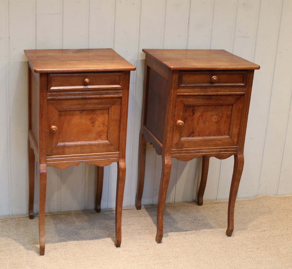 Pair Of French Oak Bedside Cabinets View II