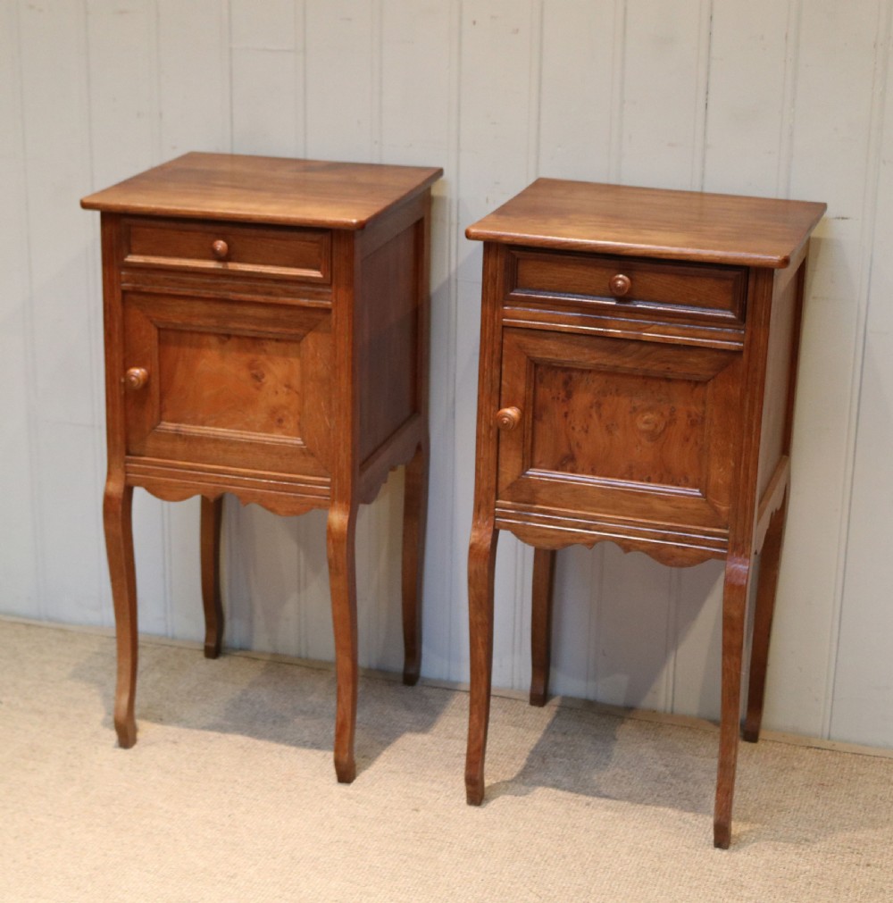 Pair Of French Oak Bedside Cabinets View III