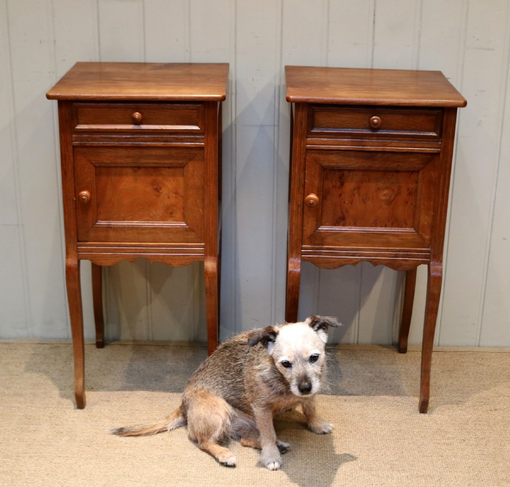 Pair Of French Oak Bedside Cabinets View V