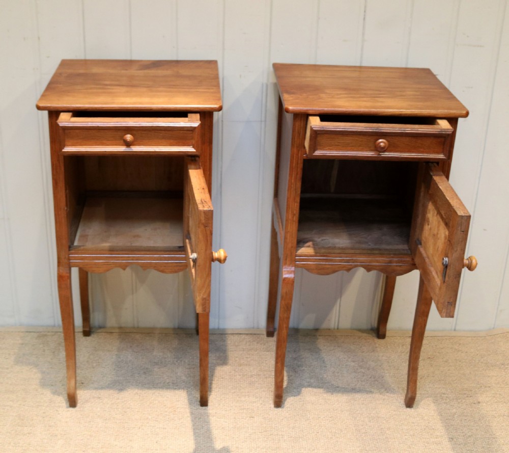 Pair Of French Oak Bedside Cabinets View VI