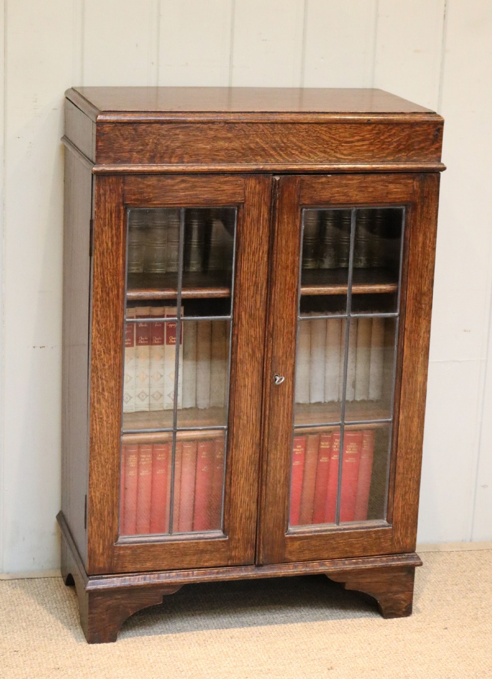 Small Oak Glazed Bookcase