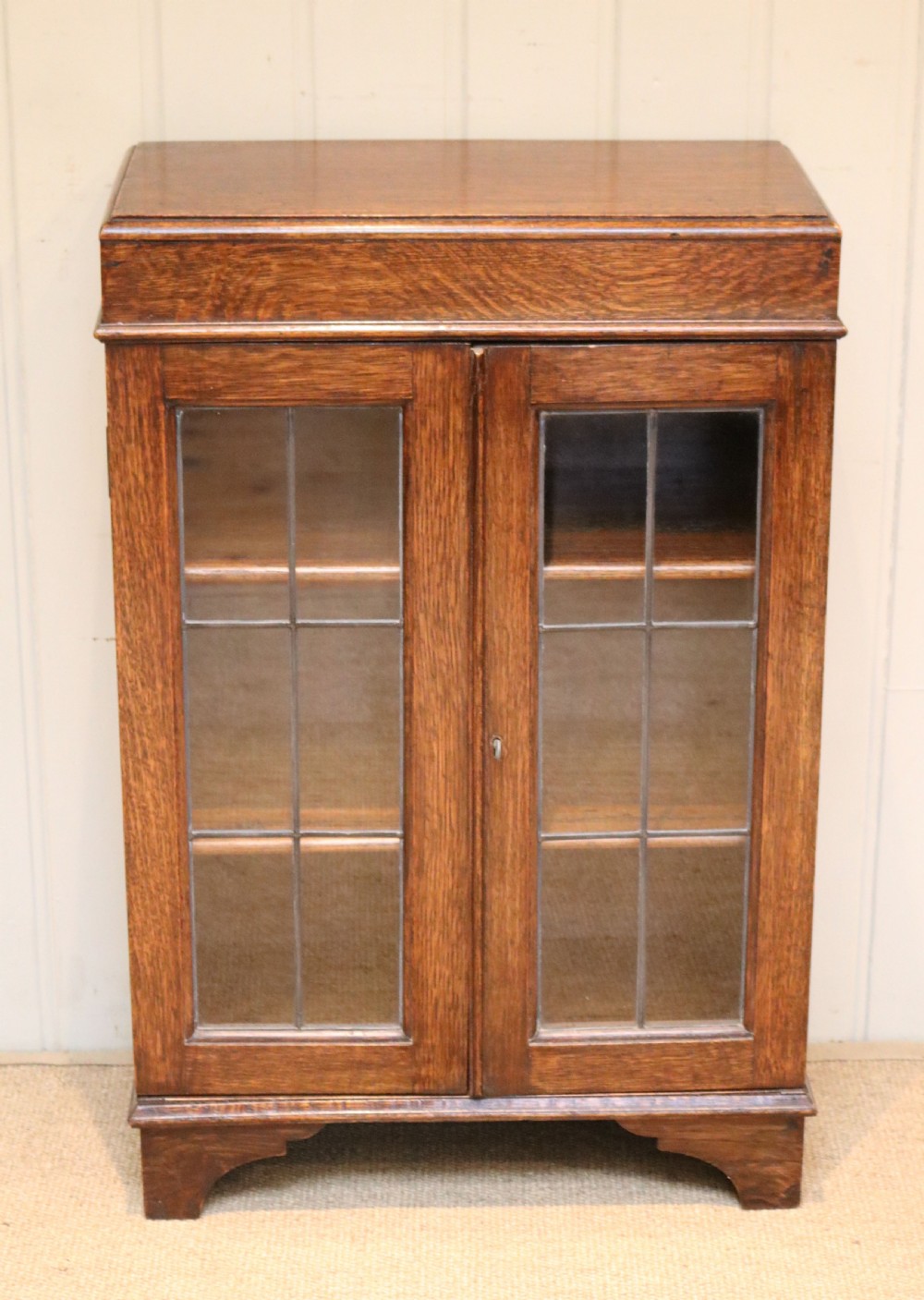 Small Oak Glazed Bookcase View IV