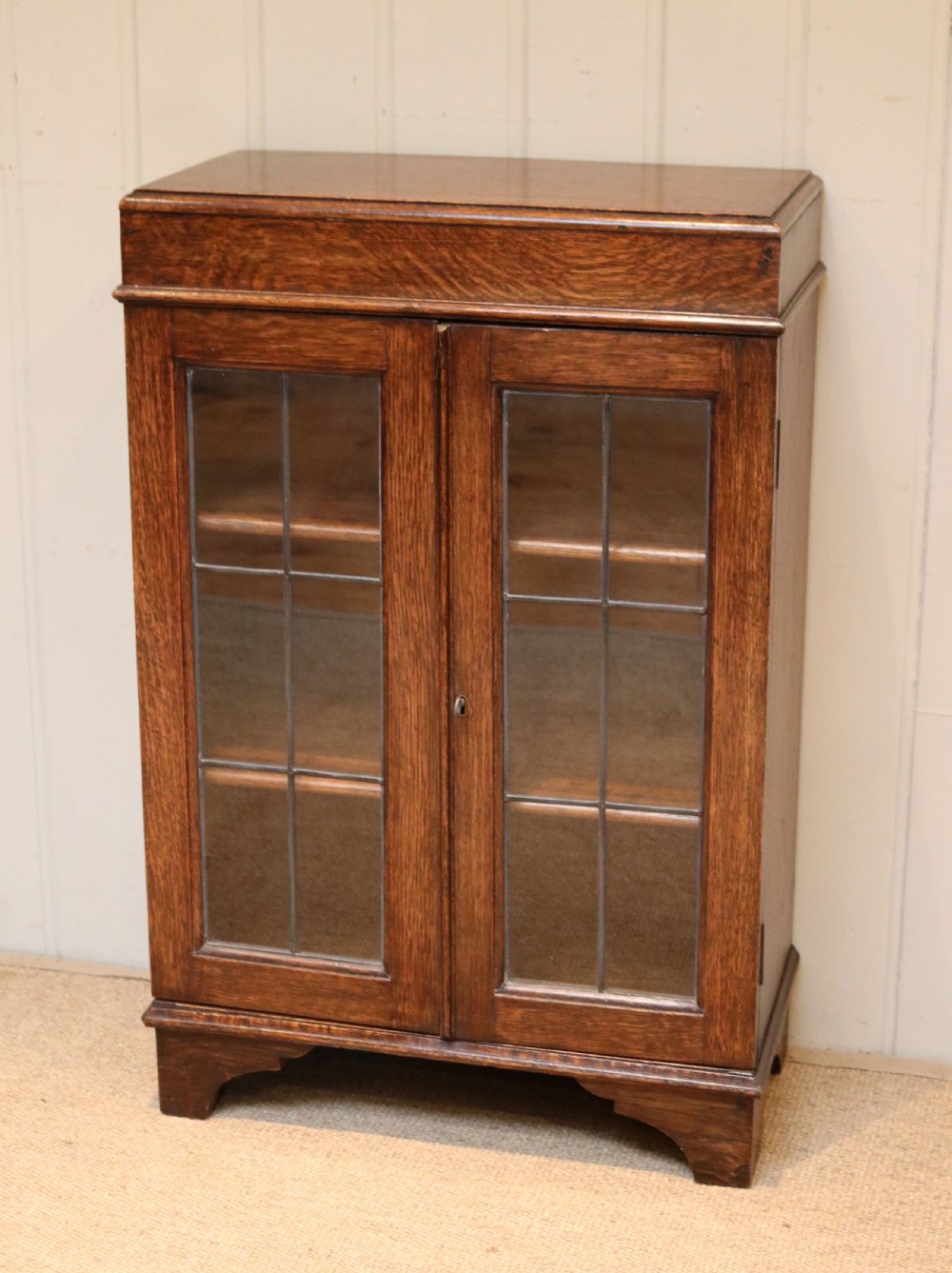 Small Oak Glazed Bookcase View VI
