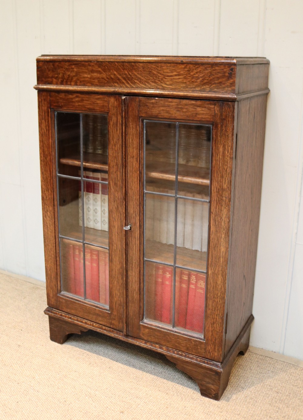 Small Oak Glazed Bookcase View VII