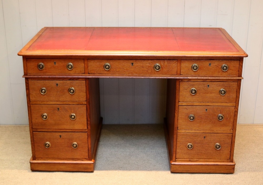 Oak Pedestal Desk