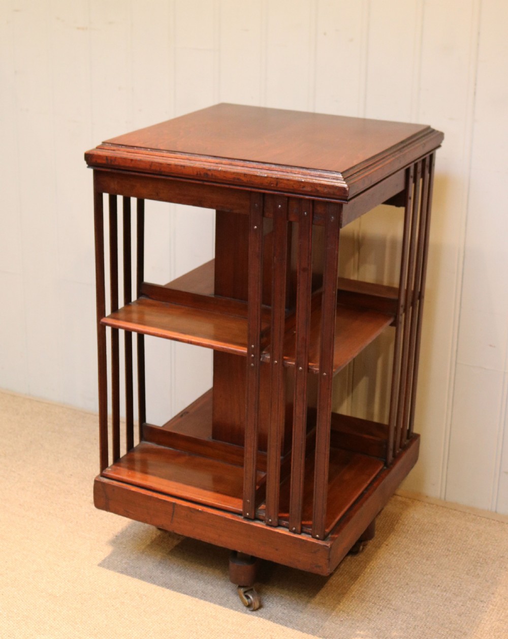 Walnut Revolving Bookcase View II