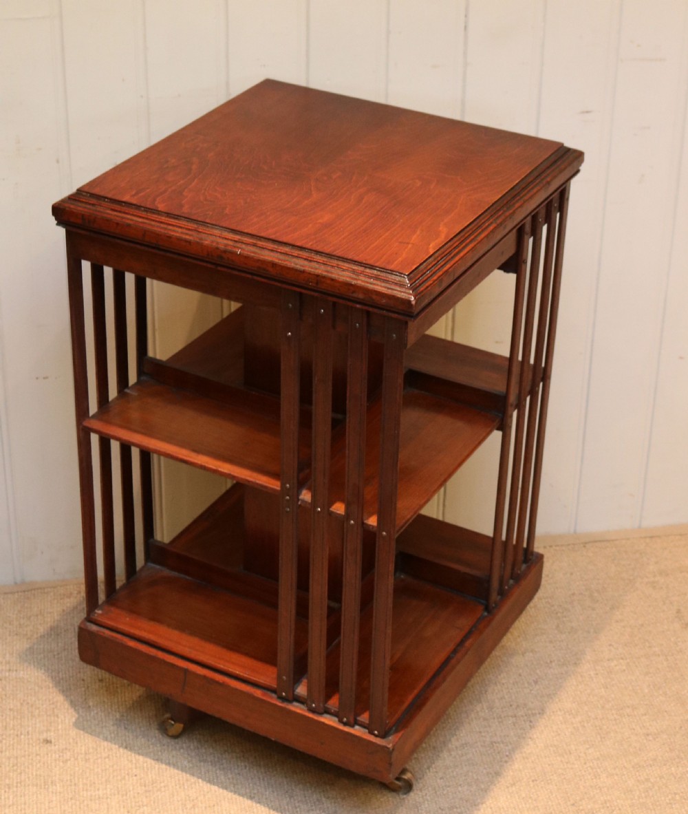 Walnut Revolving Bookcase View IV