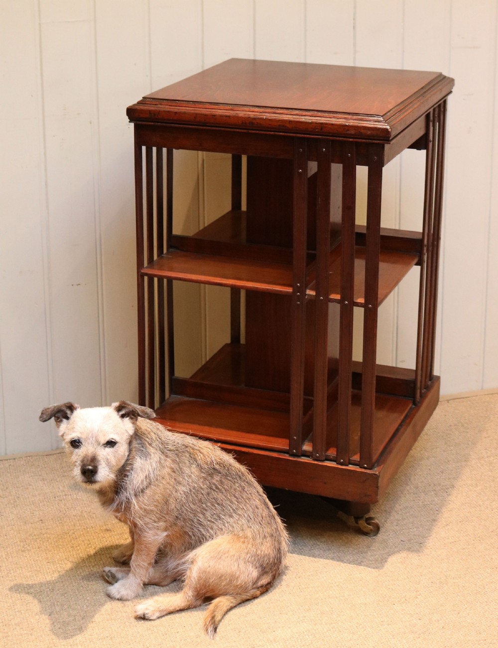 Walnut Revolving Bookcase View VI