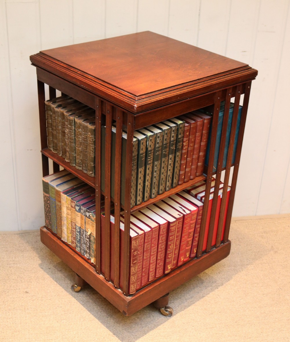 Walnut Revolving Bookcase View VII