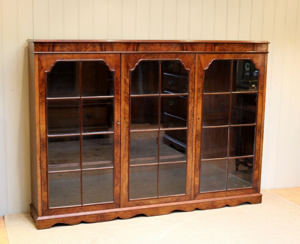 Substantial Walnut Bookcase View IV