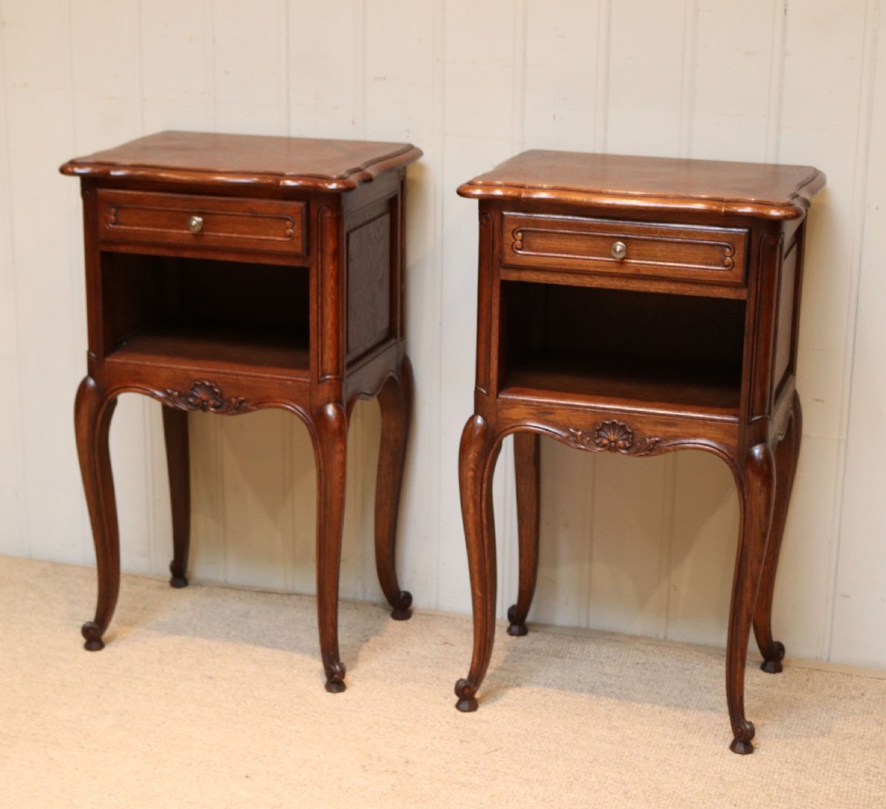 Pair Of French Oak Bedside Cabinets View II