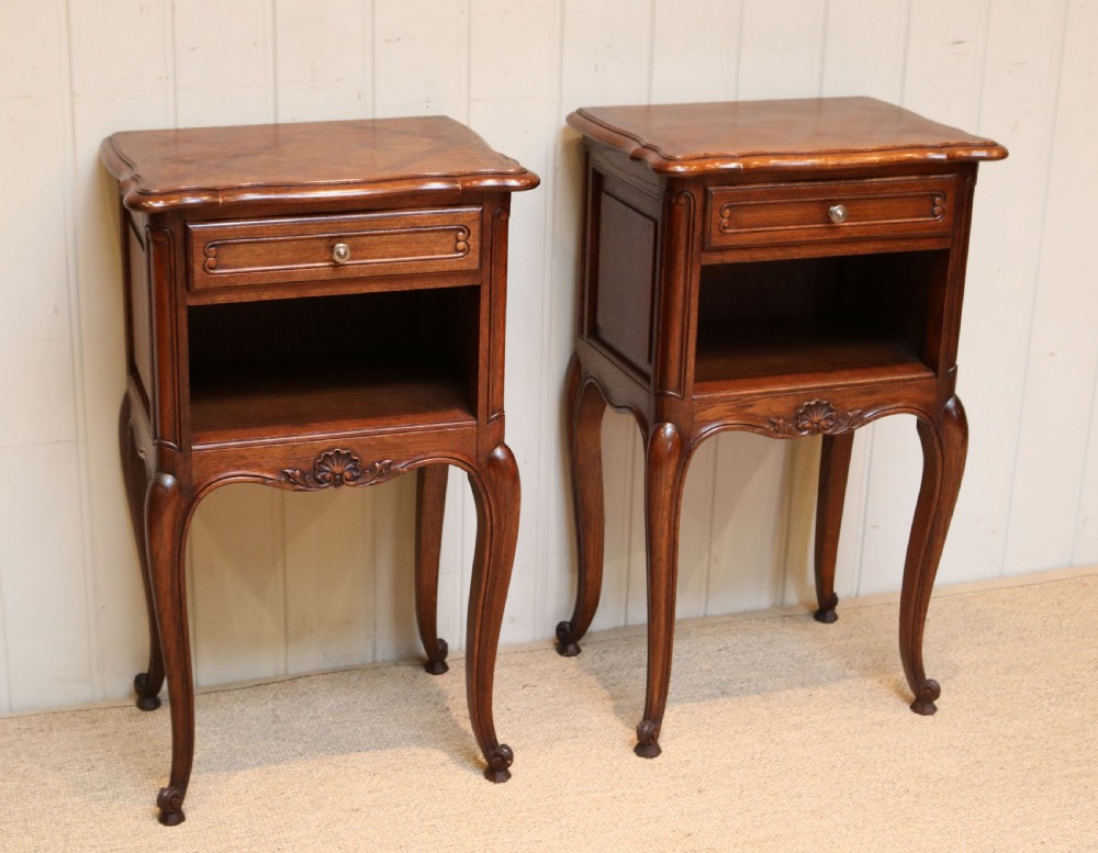Pair Of French Oak Bedside Cabinets View III