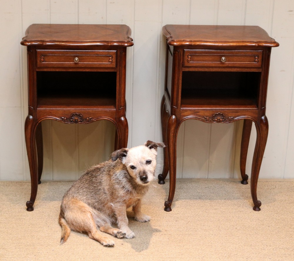 Pair Of French Oak Bedside Cabinets View V