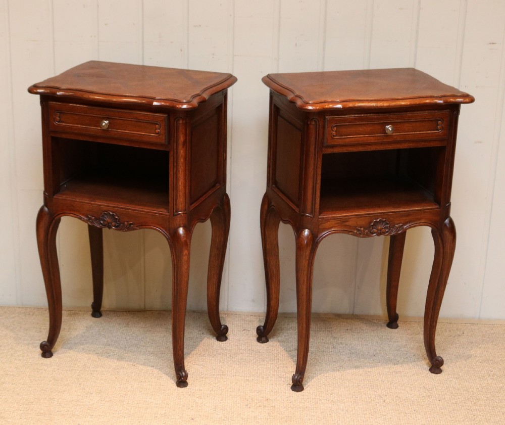 Pair Of French Oak Bedside Cabinets View VI