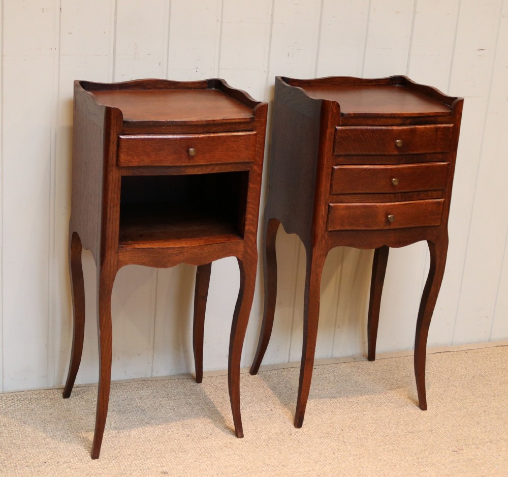 Pair Of French Oak Bedside Tables View II