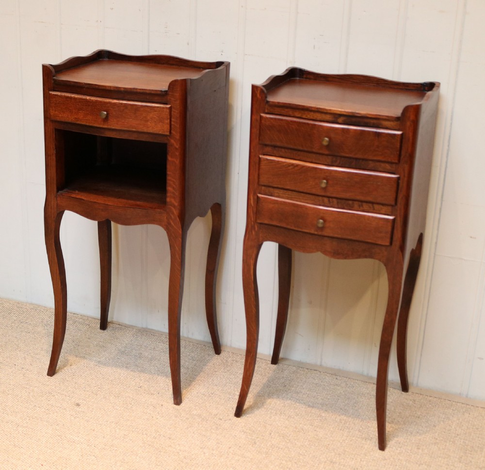 Pair Of French Oak Bedside Tables View III
