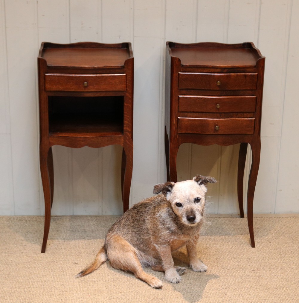 Pair Of French Oak Bedside Tables View IV