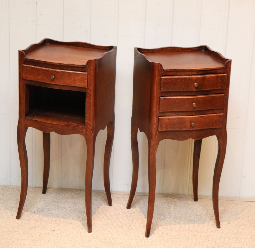 Pair Of French Oak Bedside Tables View V