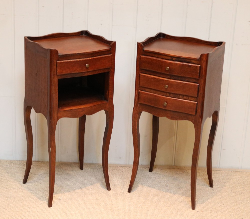 Pair Of French Oak Bedside Tables View VI