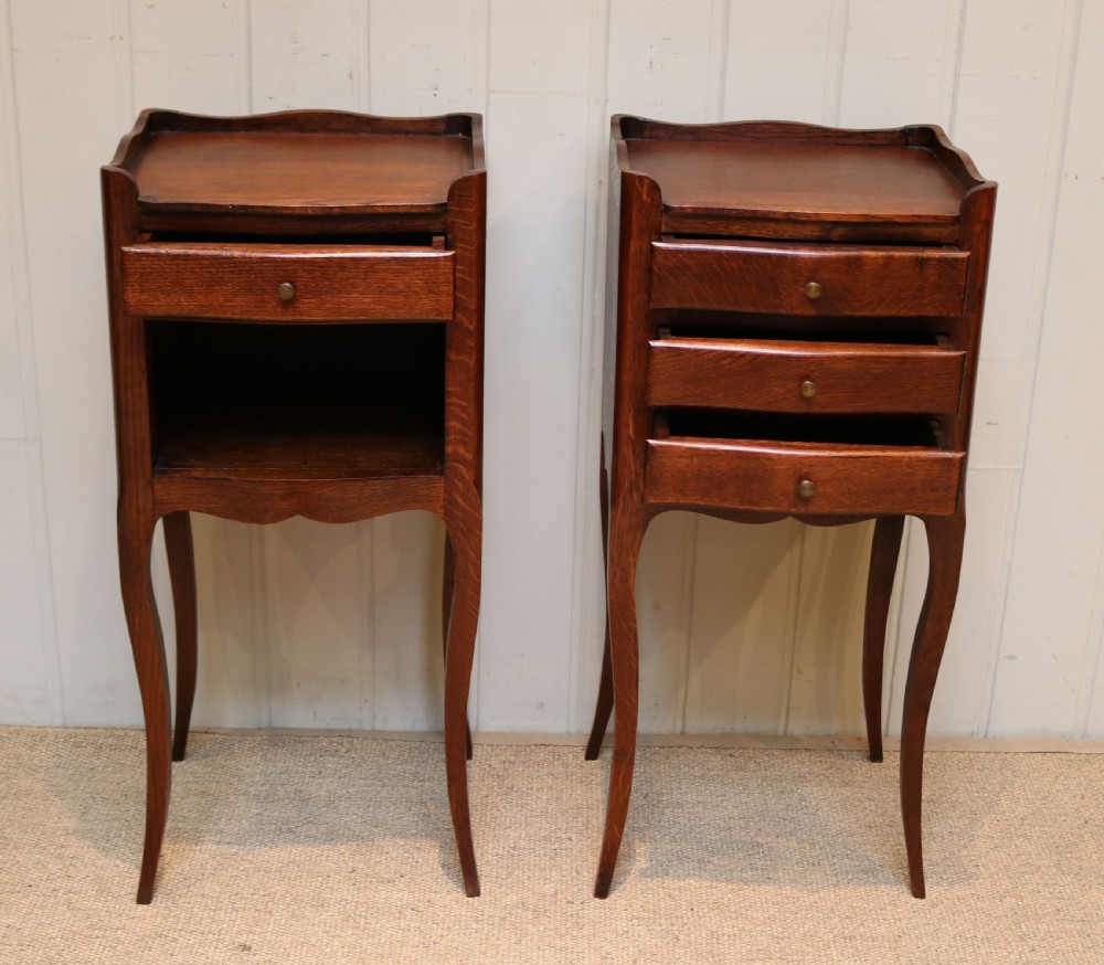 Pair Of French Oak Bedside Tables View VII