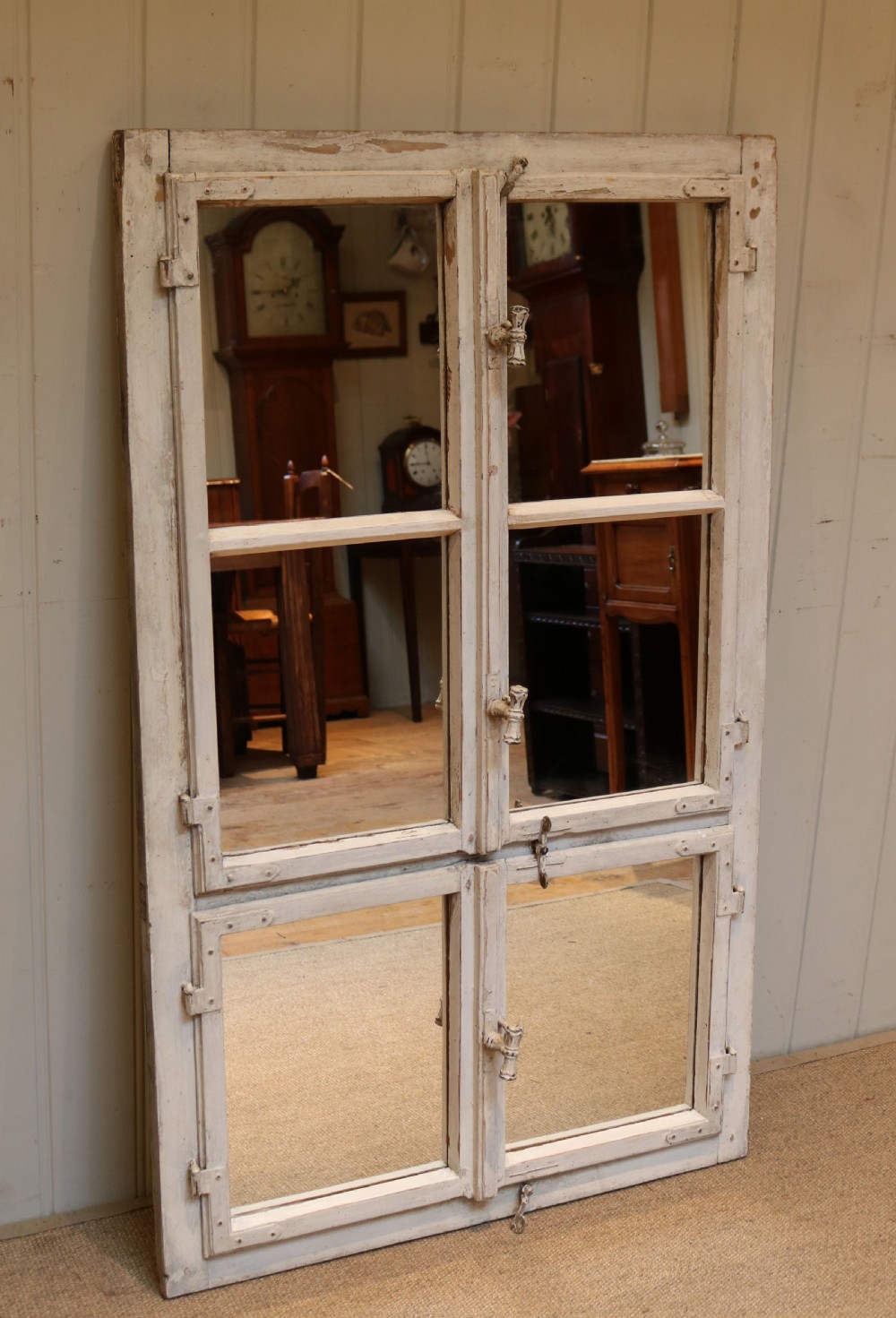 Late 19th Century Continental painted Window Mirror View III