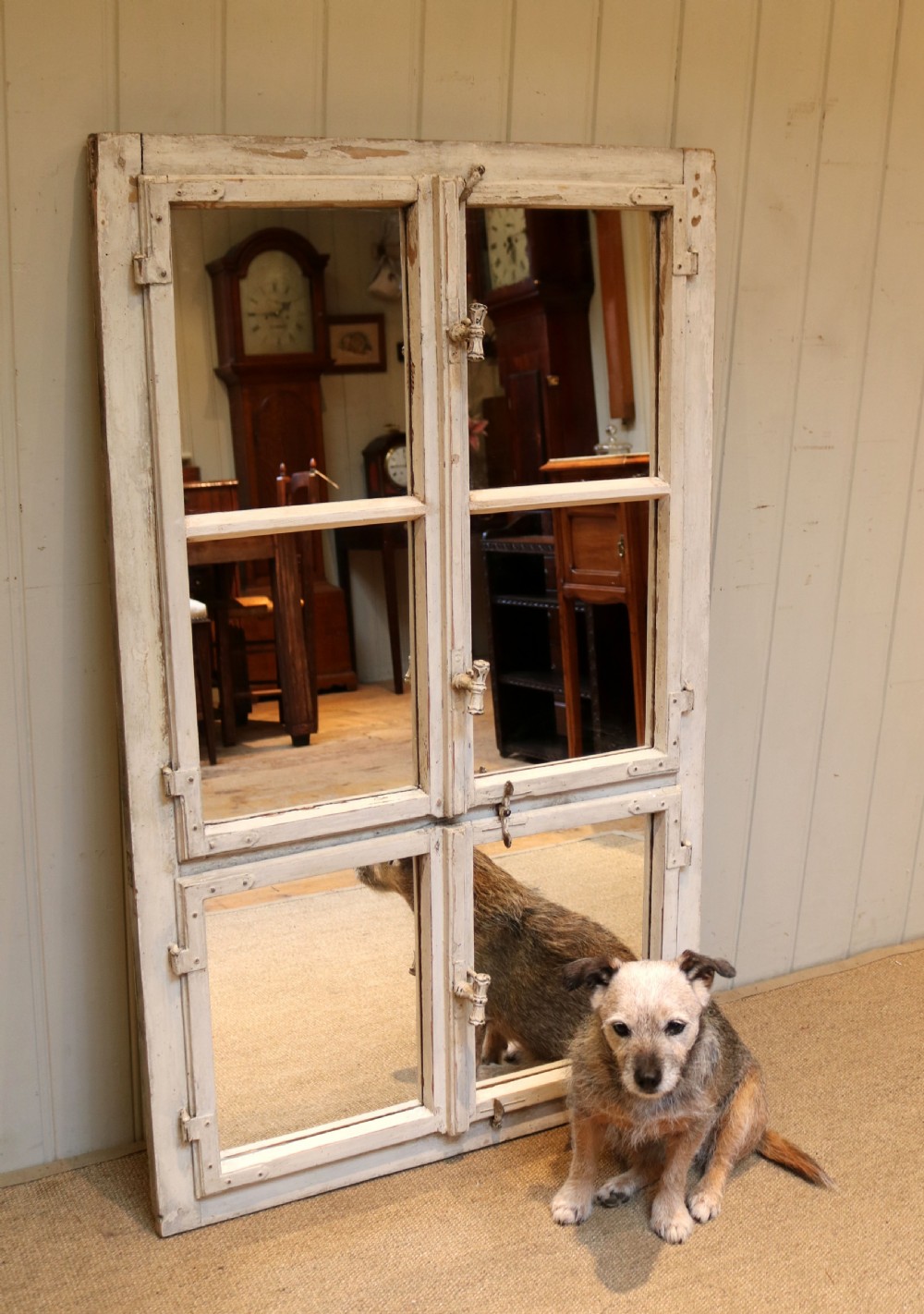Late 19th Century Continental painted Window Mirror View IV