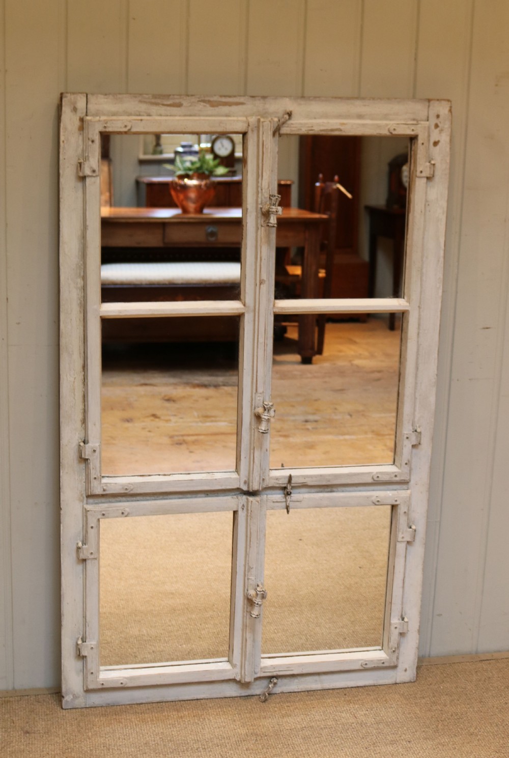 Late 19th Century Continental painted Window Mirror View VI