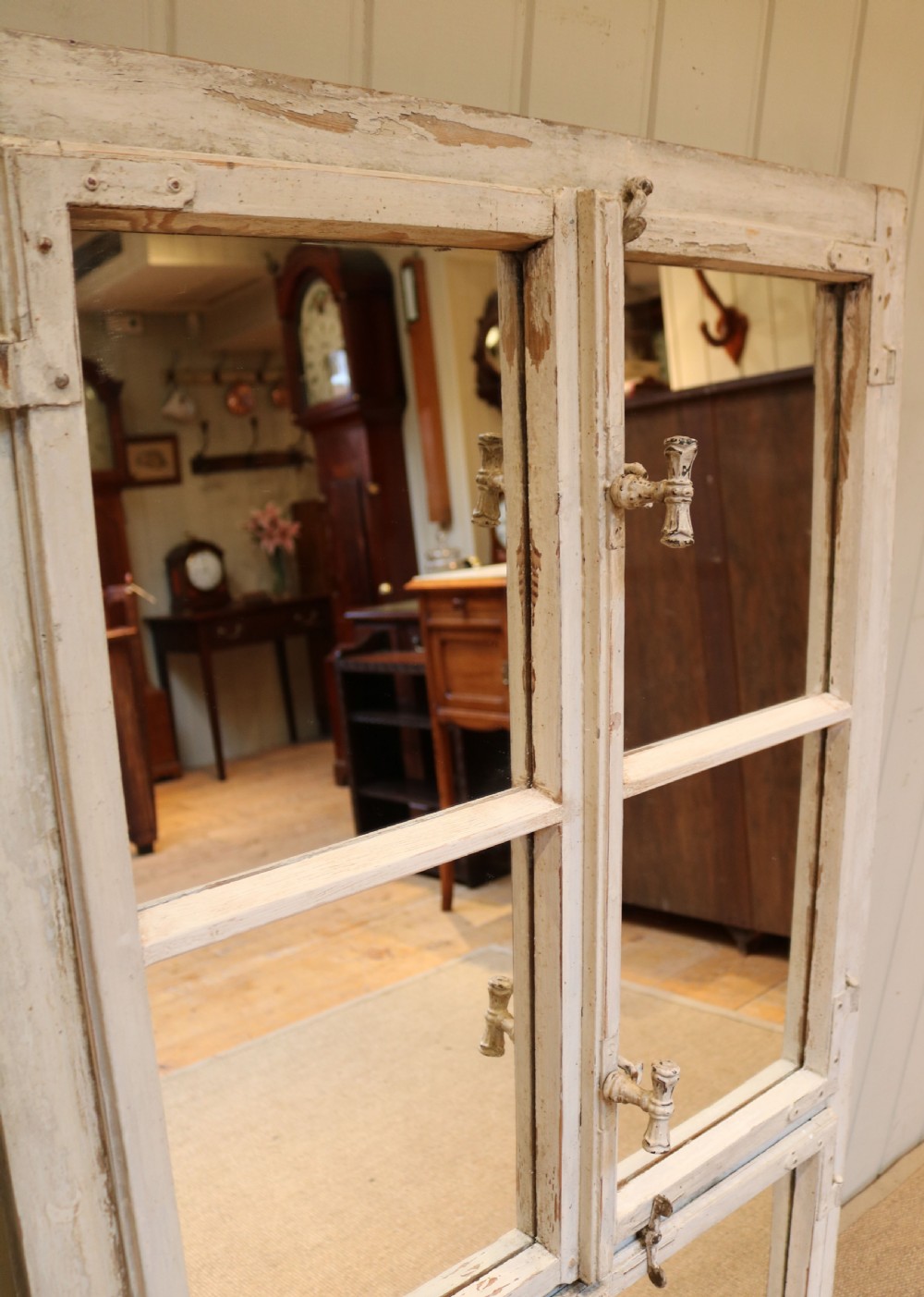 Late 19th Century Continental painted Window Mirror View VII