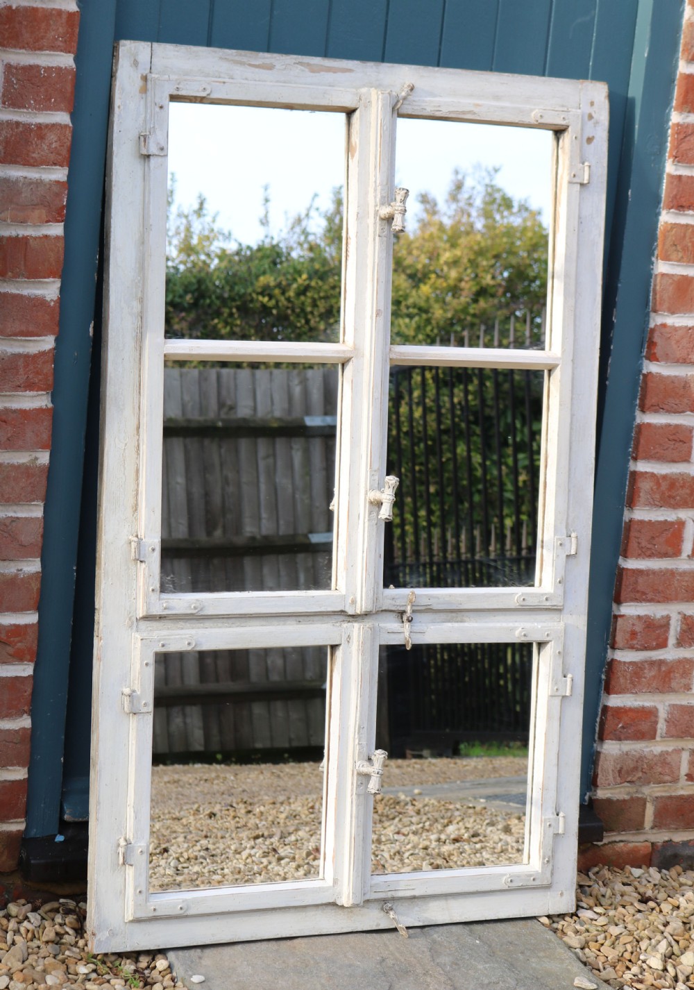 Late 19th Century Continental painted Window Mirror View X
