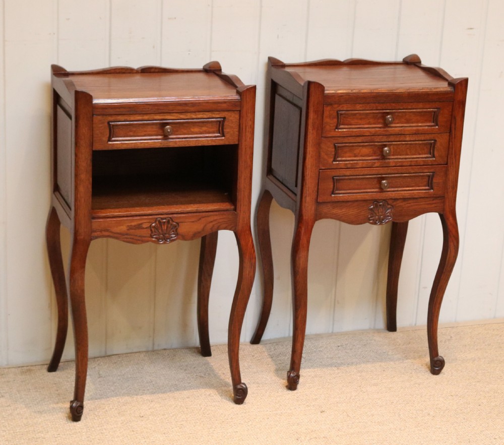 Pair Of French Oak Bedside Cabinets View II