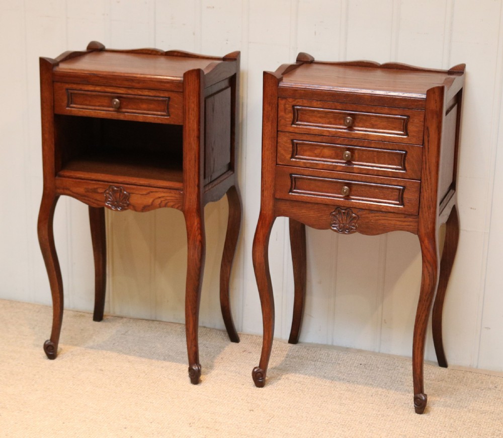 Pair Of French Oak Bedside Cabinets View III