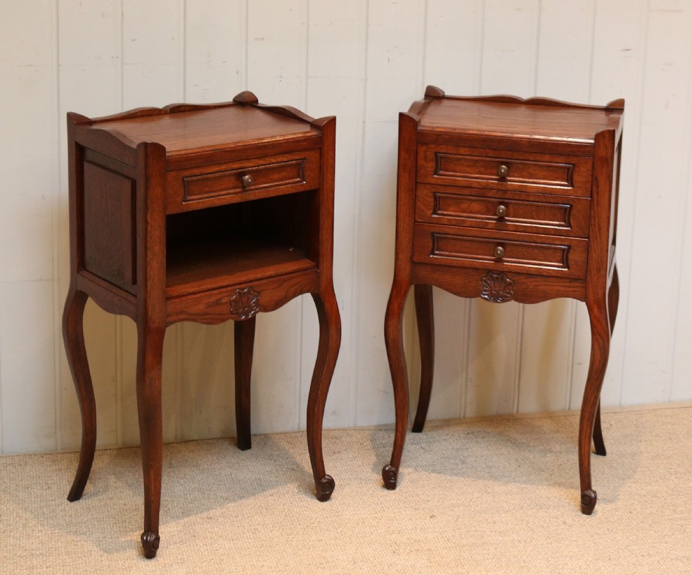 Pair Of French Oak Bedside Cabinets View V