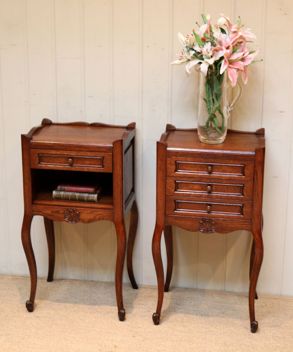 Pair Of French Oak Bedside Cabinets View VI