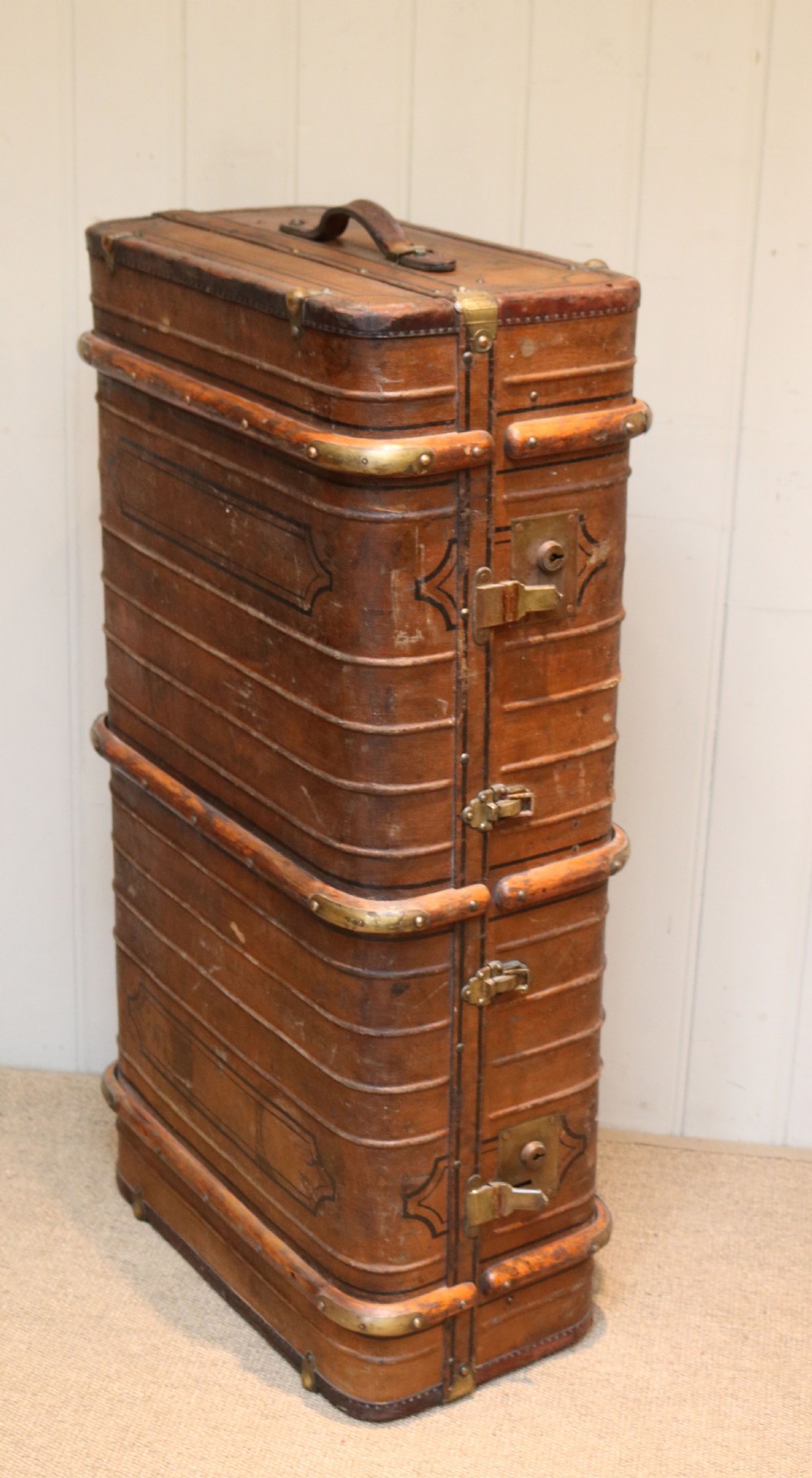 Late 19th Century Wooden Bound Trunk View II