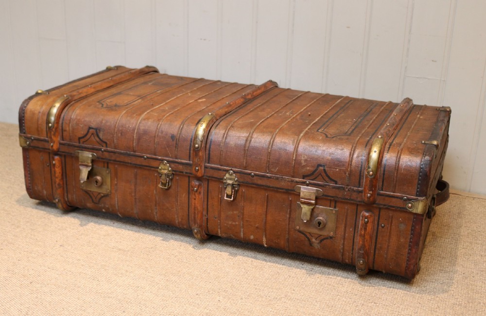 Late 19th Century Wooden Bound Trunk View III