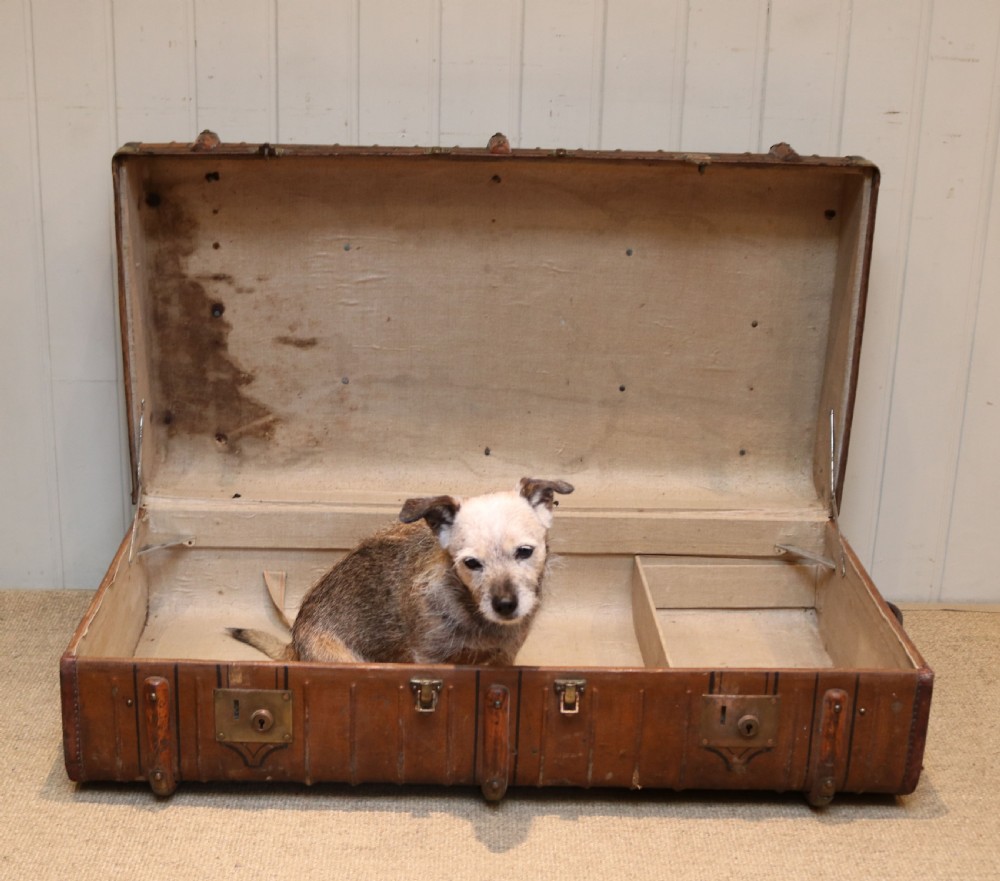 Late 19th Century Wooden Bound Trunk View IV
