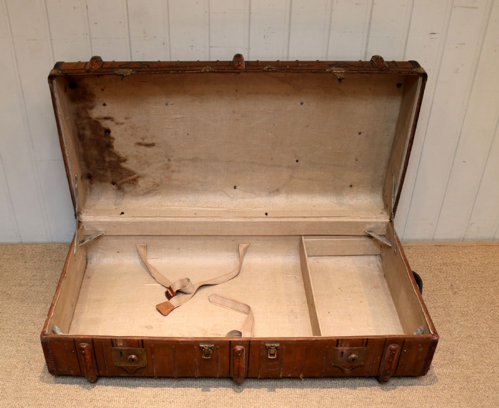 Late 19th Century Wooden Bound Trunk View VI
