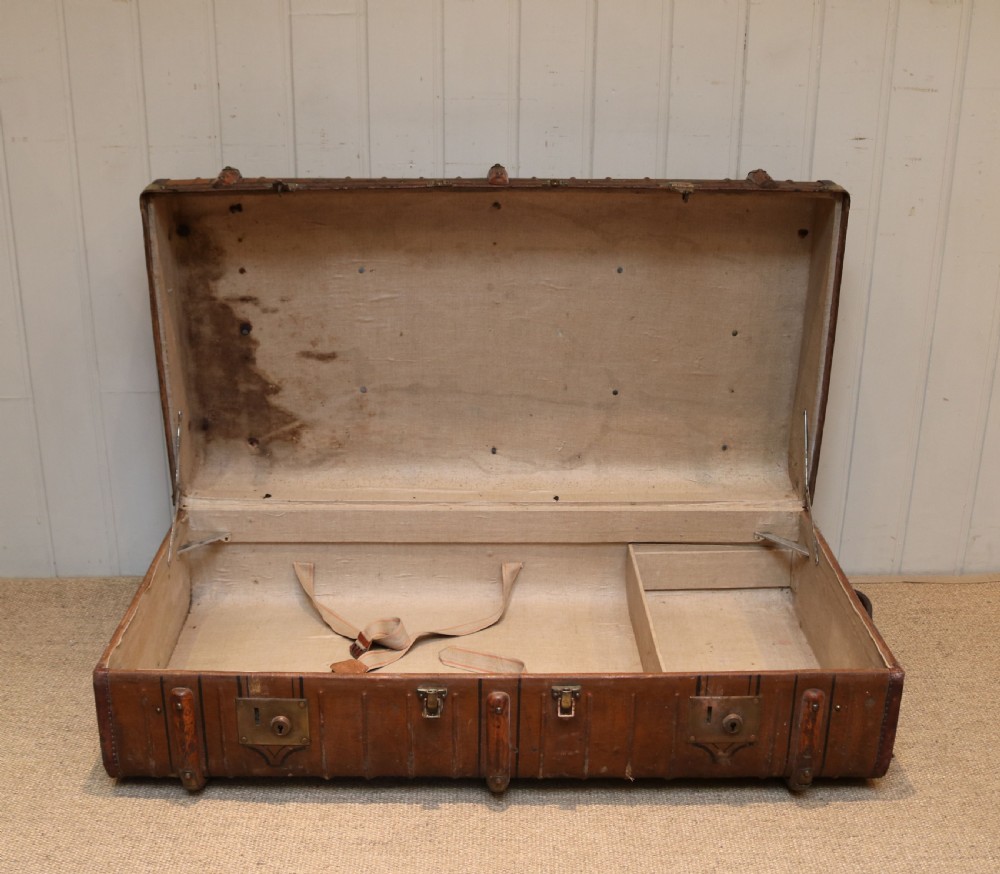 Late 19th Century Wooden Bound Trunk View VIII