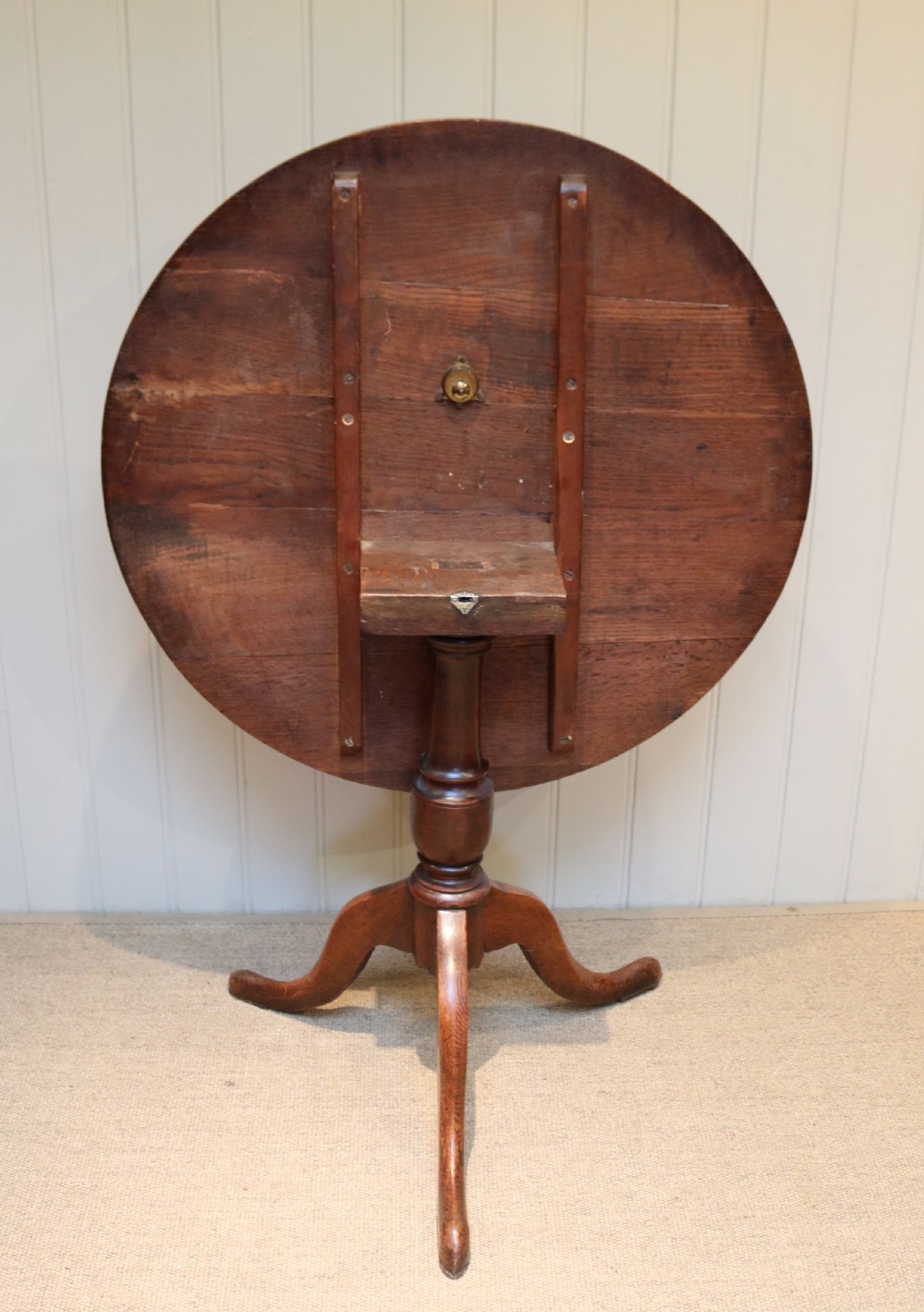 Georgian Oak Tilt Top Table View V