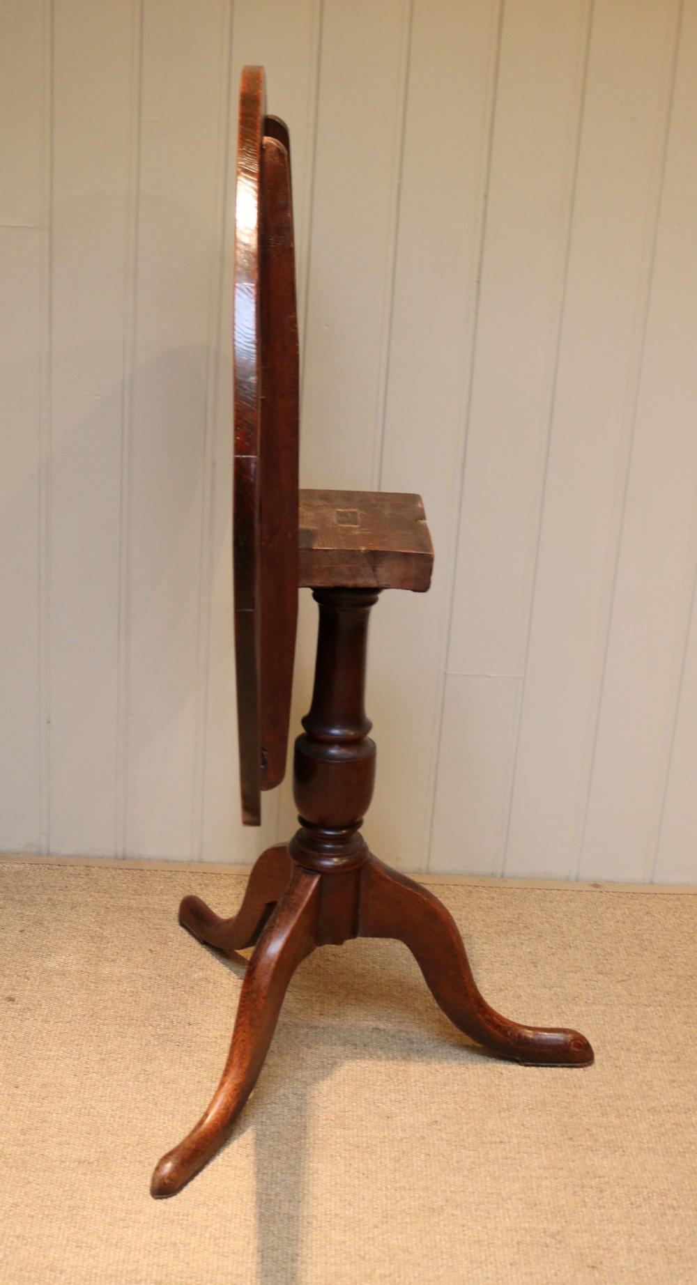 Georgian Oak Tilt Top Table View VIII