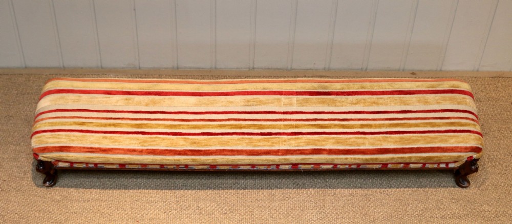 Long Walnut Victorian Foot Stool View II