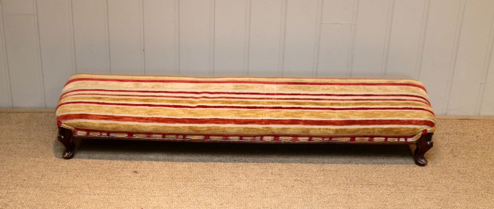 Long Walnut Victorian Foot Stool View VI