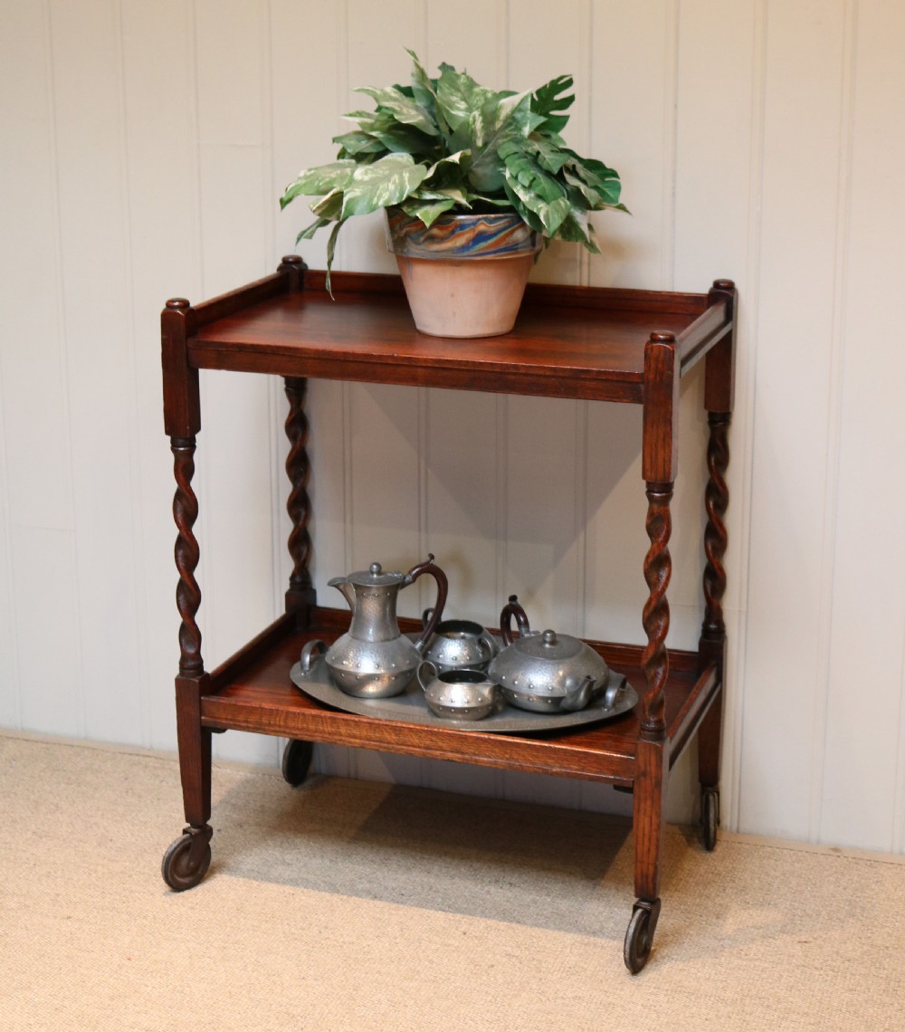 Oak Tea Trolly View VI