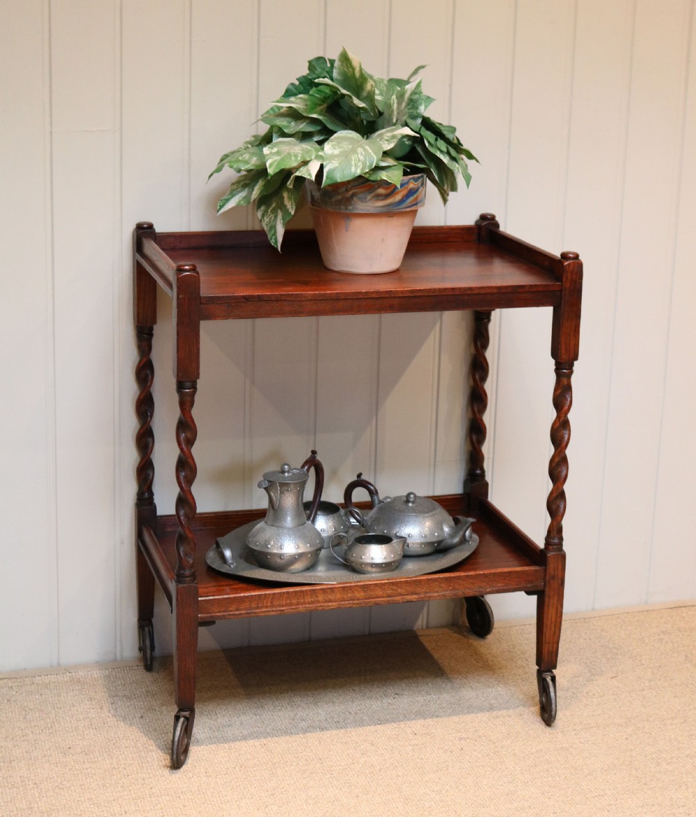 Oak Tea Trolly View VIII