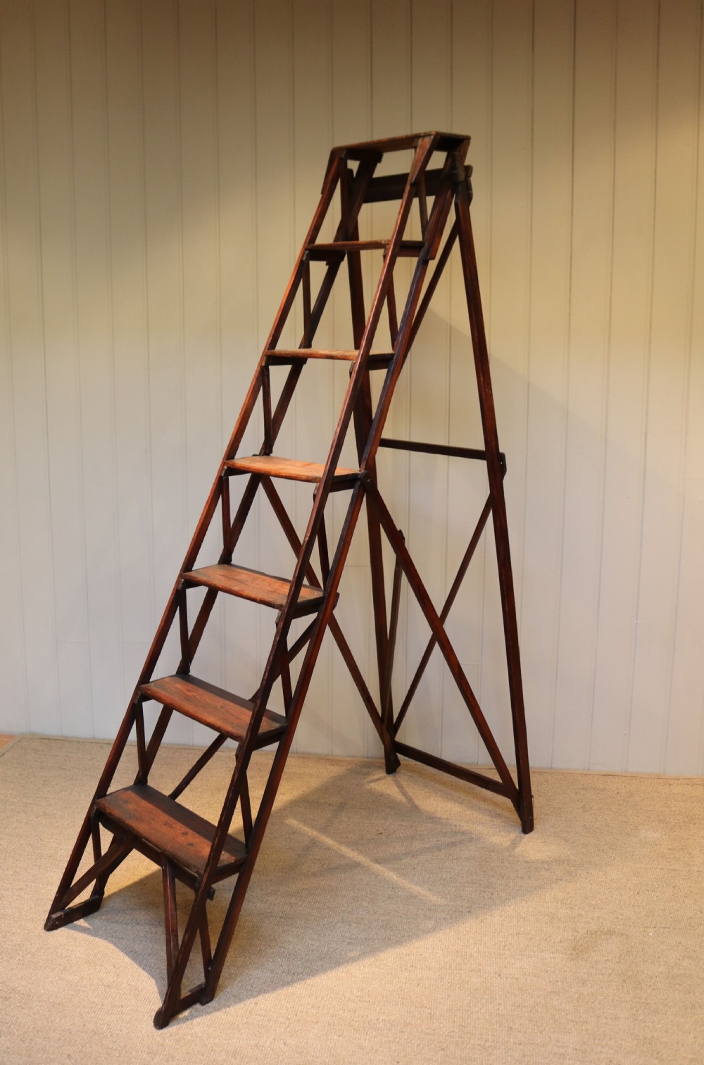 Late 19th Century Lattislap Step Ladder View IV