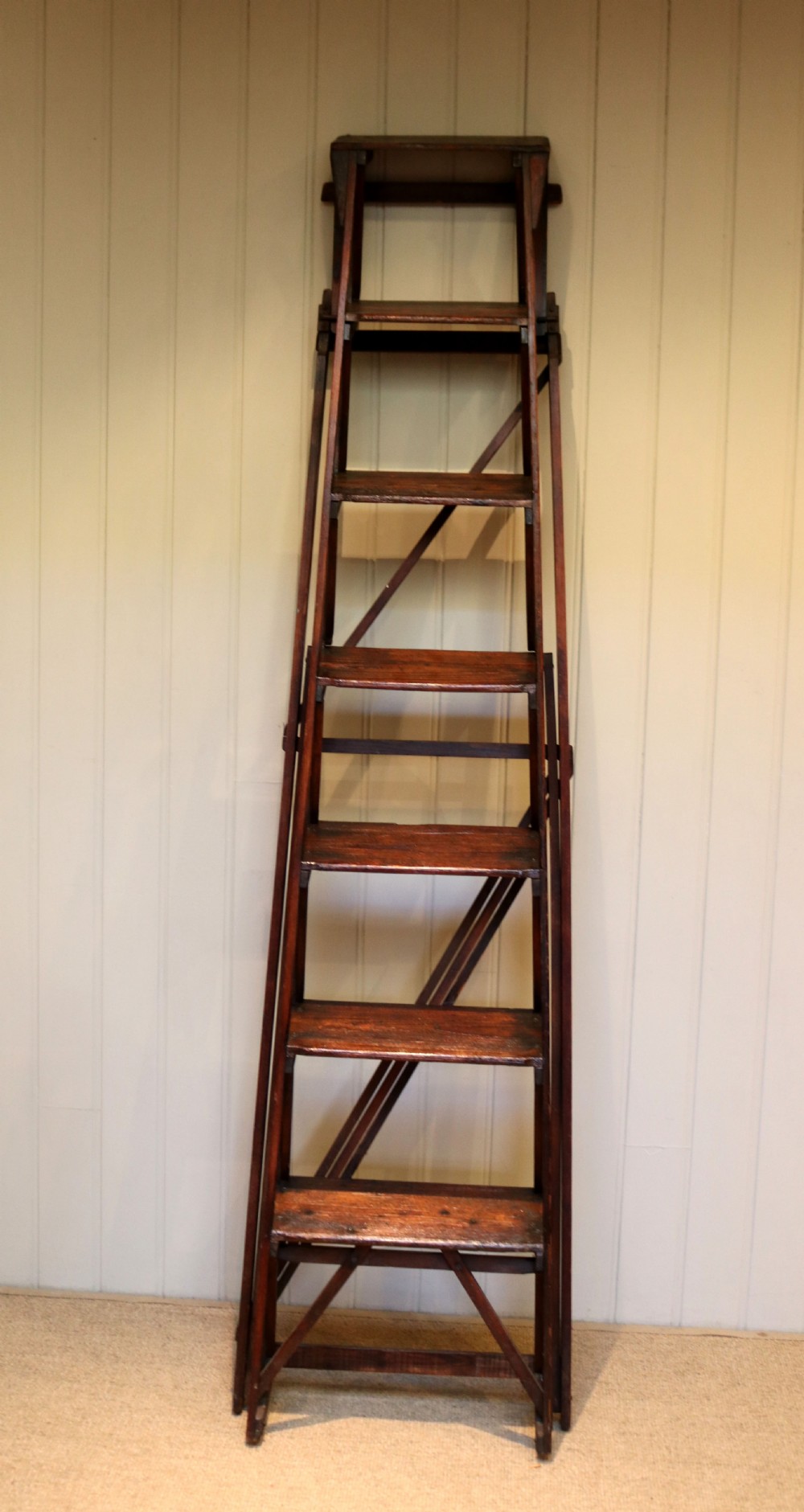 Late 19th Century Lattislap Step Ladder View VII