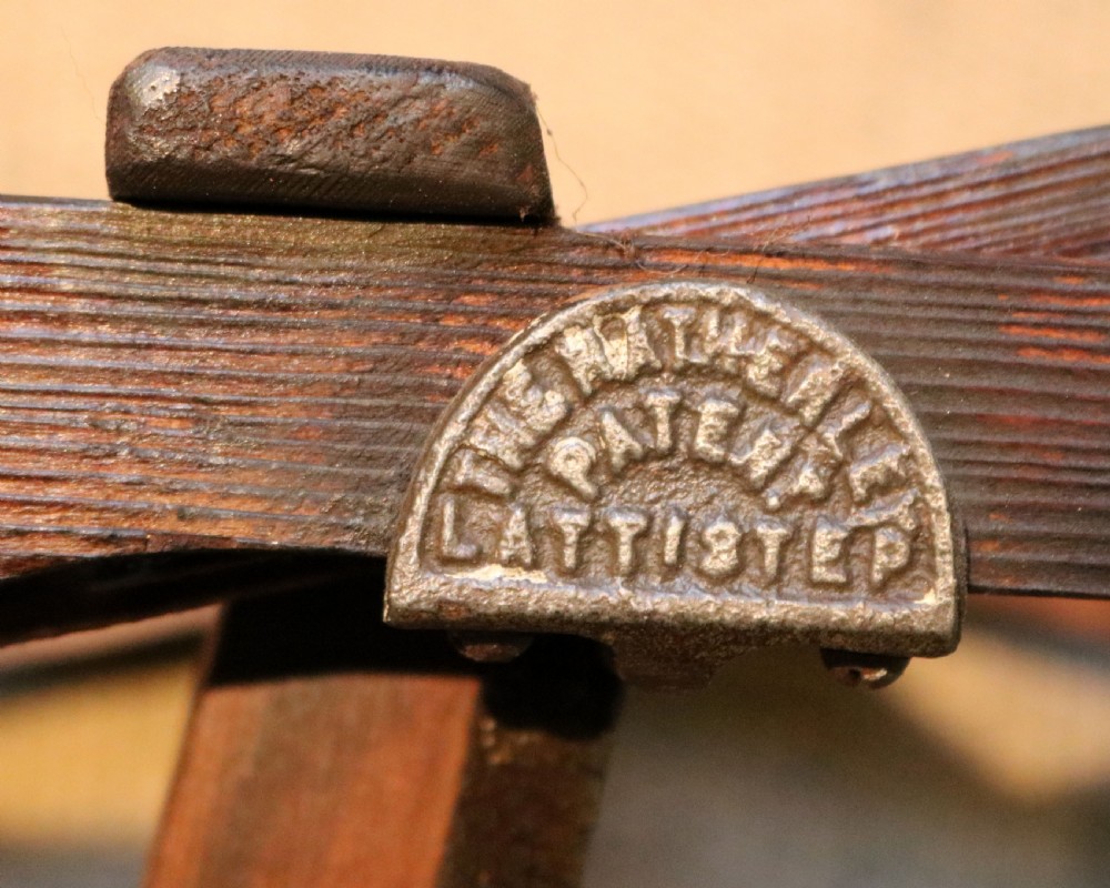 Late 19th Century Lattislap Step Ladder View VIII