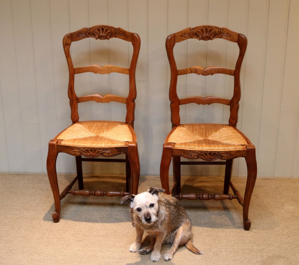 Set Of Six French Oak Dining Chairs View V