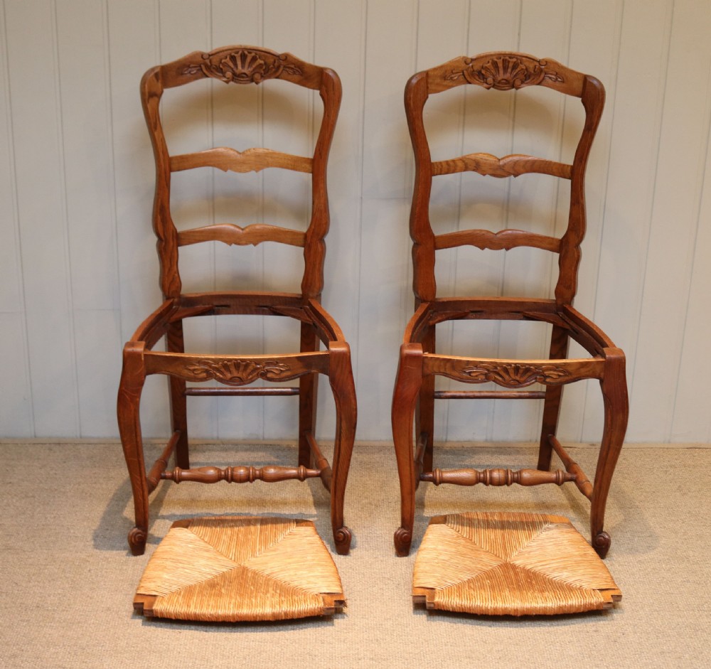 Set Of Six French Oak Dining Chairs View VII
